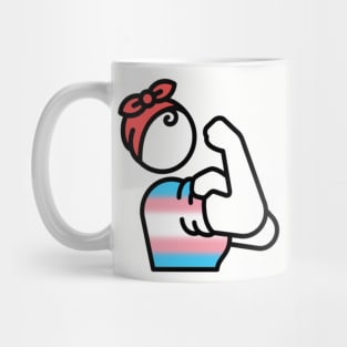 Trans Pride Rosie the Riveter Mug